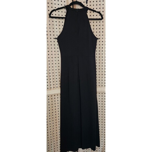 Grace Karin Womens Sheath Dress Blk Ruched Sleeveless Halter Zip Elegant‎ Medium - Picture 3 of 9